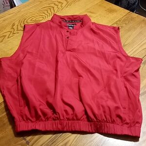 FJ FOOTJOY MENS VEST Medium Red Preowned Sleeveless Used  Casual